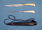 Medieval knife and pricker set